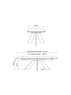 Стол кухонный керамический раздвижной «Шаннон», 1800(2400)×900×790 мм, цвет дуб монтана - Фото 2