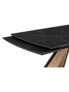 Стол кухонный керамический раздвижной «Шаннон», 1800(2400)×900×790 мм, цвет черный мрамор / дуб монтана  (артикул 10997833)  большой выбор товаров оптом и в розницу по низким ценам с доставкой