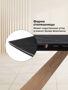 Стол кухонный керамический раздвижной «Шаннон», 1800(2400)×900×790 мм, цвет черный мрамор / дуб монтана - Фото 6