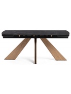 Стол кухонный керамический раздвижной «Шаннон», 1800(2400)×900×790 мм, цвет черный мрамор / дуб монтана - Фото 9