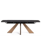 Стол кухонный керамический раздвижной «Шаннон», 1800(2400)×900×790 мм, цвет черный мрамор / дуб монтана - Фото 10