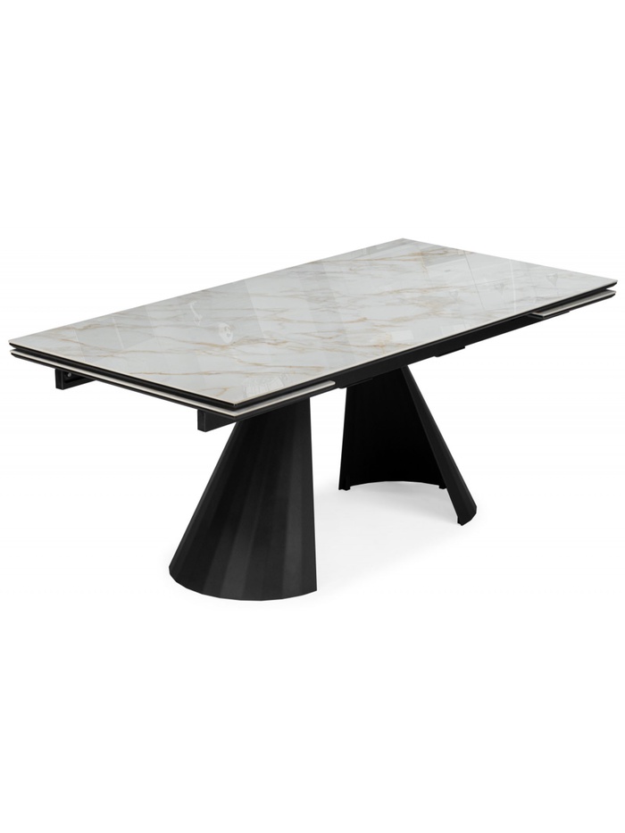 Стол кухонный керамический раздвижной «Шелтон», 1800(2600)×900×760 мм, цвет черный - Фото 1