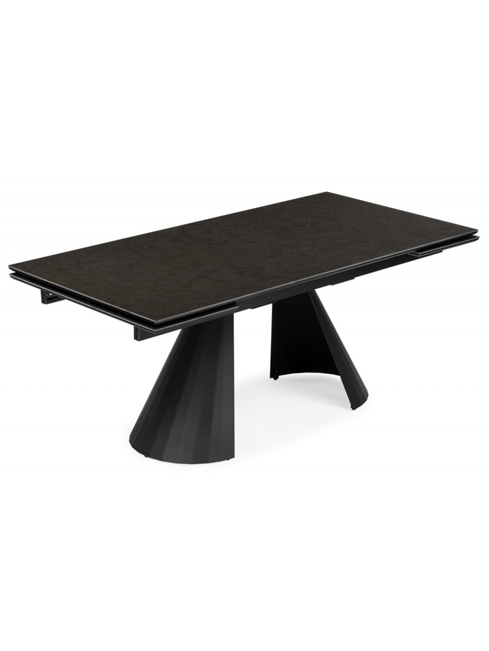 Стол кухонный керамический раздвижной «Шелтон», 1800(2600)×900×760 мм, цвет темно-серый / черный - Фото 1