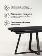 Стол кухонный керамический раздвижной «Памелла», 1400(2000)×800×750 мм, цвет черный мрамор / черный - Фото 5