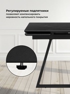 Стол кухонный керамический раздвижной «Памелла», 1400(2000)×800×750 мм, цвет черный мрамор / черный - Фото 6