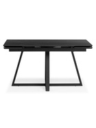 Стол кухонный керамический раздвижной «Памелла», 1400(2000)×800×750 мм, цвет черный мрамор / черный  (артикул 10997844)  большой выбор товаров оптом и в розницу по низким ценам с доставкой