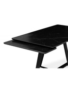 Стол кухонный керамический раздвижной «Памелла», 1400(2000)×800×750 мм, цвет черный мрамор / черный  (артикул 10997844)  большой выбор товаров оптом и в розницу по низким ценам с доставкой