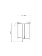 Столик журнальный «Грейс», 480×480×610 мм, цвет орех кантри / черный - фото 121986534