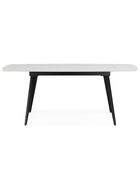 Стол кухонный керамический раздвижной Aveiro, 1200(1800)×800×755 мм, цвет белый мрамор / черный  (артикул 10997849)  большой выбор товаров оптом и в розницу по низким ценам с доставкой