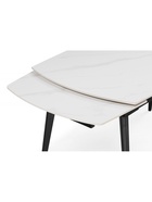 Стол кухонный керамический раздвижной Aveiro, 1200(1800)×800×755 мм, цвет белый мрамор / черный  (артикул 10997849)  большой выбор товаров оптом и в розницу по низким ценам с доставкой