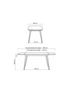 Стол кухонный керамический раздвижной Aveiro, 1200(1800)×800×755 мм, цвет белый мрамор / черный  (артикул 10997849)  большой выбор товаров оптом и в розницу по низким ценам с доставкой