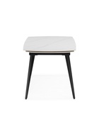 Стол кухонный керамический раздвижной Aveiro, 1200(1800)×800×755 мм, цвет белый мрамор / черный  (артикул 10997849)  большой выбор товаров оптом и в розницу по низким ценам с доставкой