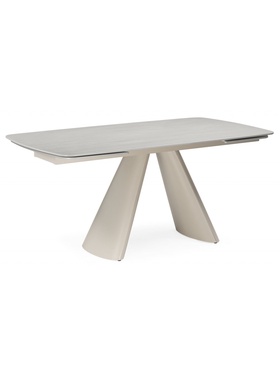 Стол кухонный керамический раздвижной Grig, 1650(2400)×900×755 мм, цвет серо-бежевый