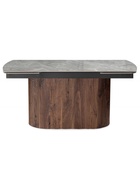 Стол кухонный керамический раздвижной Lagos, 1600(2400)×900×770 мм, цвет серый / орех - Фото 11