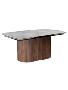 Стол кухонный керамический раздвижной Lagos, 1600(2400)×900×770 мм, цвет серый / орех - Фото 9