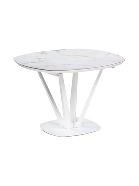 Стол кухонный керамический раздвижной «Азраун», 1100(1500)×1100×750 мм, цвет белый