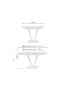 Стол кухонный керамический раздвижной «Азраун», 1100(1500)×1100×750 мм, цвет белый  (артикул 10997856)  большой выбор товаров оптом и в розницу по низким ценам с доставкой