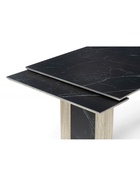 Стол кухонный керамический раздвижной «Бернардо», 1800(2400)×900×790 мм, цвет черный мрамор / дуб монтана  (артикул 10997857)  большой выбор товаров оптом и в розницу по низким ценам с доставкой