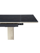 Стол кухонный керамический раздвижной «Бернардо», 1800(2400)×900×790 мм, цвет черный мрамор / дуб монтана  (артикул 10997857)  большой выбор товаров оптом и в розницу по низким ценам с доставкой