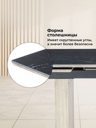 Стол кухонный керамический раздвижной «Бернардо», 1800(2400)×900×790 мм, цвет черный мрамор / дуб монтана  (артикул 10997857)  большой выбор товаров оптом и в розницу по низким ценам с доставкой