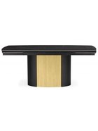 Стол кухонный керамический раздвижной «Бовер», 1800(2200)×900×780 мм, цвет черный мрамор / черный / дуб натуральный  (артикул 10997858)  большой выбор товаров оптом и в розницу по низким ценам с доставкой