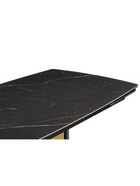 Стол кухонный керамический раздвижной «Бовер», 1800(2200)×900×780 мм, цвет черный мрамор / черный / дуб натуральный  (артикул 10997858)  большой выбор товаров оптом и в розницу по низким ценам с доставкой