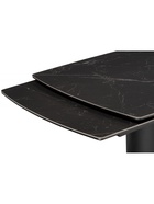 Стол кухонный керамический раздвижной «Бовер», 1800(2200)×900×780 мм, цвет черный мрамор / черный / дуб натуральный - Фото 7