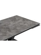 Стол кухонный керамический раздвижной «Бронхольм», 1400(2000)×800×770 мм, цвет серый мрамор / черный  (артикул 10997862)  большой выбор товаров оптом и в розницу по низким ценам с доставкой