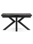 Стол кухонный керамический раздвижной «Бронхольм», 1400(2000)×800×770 мм, цвет серый мрамор / черный  (артикул 10997862)  большой выбор товаров оптом и в розницу по низким ценам с доставкой