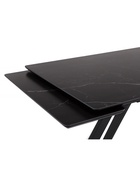 Стол кухонный керамический раздвижной «Вилли», 1200(1800)×800×750 мм, цвет черный мрамор / черный  (артикул 10997864)  большой выбор товаров оптом и в розницу по низким ценам с доставкой