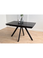 Стол кухонный керамический раздвижной «Вилли», 1200(1800)×800×750 мм, цвет черный мрамор / черный  (артикул 10997864)  большой выбор товаров оптом и в розницу по низким ценам с доставкой