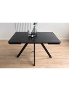 Стол кухонный керамический раздвижной «Вилли», 1200(1800)×800×750 мм, цвет черный мрамор / черный  (артикул 10997864)  большой выбор товаров оптом и в розницу по низким ценам с доставкой