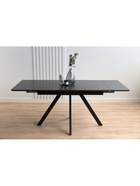 Стол кухонный керамический раздвижной «Вилли», 1200(1800)×800×750 мм, цвет черный мрамор / черный  (артикул 10997864)  большой выбор товаров оптом и в розницу по низким ценам с доставкой