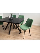 Стол кухонный керамический раздвижной «Вилли», 1200(1800)×800×750 мм, цвет черный мрамор / черный  (артикул 10997864)  большой выбор товаров оптом и в розницу по низким ценам с доставкой