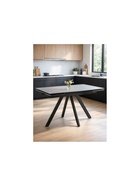 Стол кухонный керамический раздвижной «Вилли», 1200(1800)×800×750 мм, цвет светло-серый / черный  (артикул 10997865)  большой выбор товаров оптом и в розницу по низким ценам с доставкой