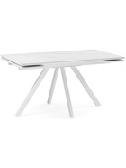 Стол кухонный керамический раздвижной «Вилли», 1400(2000)×800×750 мм, цвет белый мрамор / белый - Фото 1