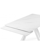 Стол кухонный керамический раздвижной «Вилли», 1400(2000)×800×750 мм, цвет белый мрамор / белый  (артикул 10997866)  большой выбор товаров оптом и в розницу по низким ценам с доставкой