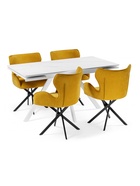 Стол кухонный керамический раздвижной «Вилли», 1400(2000)×800×750 мм, цвет белый мрамор / белый - Фото 20