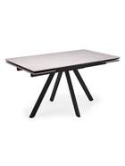 Стол кухонный керамический раздвижной «Вилли», 1400(2000)×800×750 мм, цвет светло-серый / черный - Фото 1