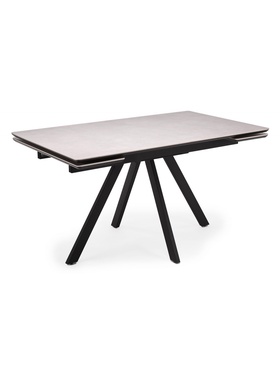 Стол кухонный керамический раздвижной «Вилли», 1400(2000)×800×750 мм, цвет светло-серый / черный  (артикул 10997867)  большой выбор товаров оптом и в розницу по низким ценам с доставкой