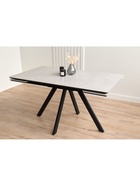 Стол кухонный керамический раздвижной «Вилли», 1400(2000)×800×750 мм, цвет светло-серый / черный  (артикул 10997867)  большой выбор товаров оптом и в розницу по низким ценам с доставкой