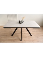 Стол кухонный керамический раздвижной «Вилли», 1400(2000)×800×750 мм, цвет светло-серый / черный  (артикул 10997867)  большой выбор товаров оптом и в розницу по низким ценам с доставкой