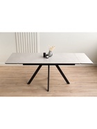 Стол кухонный керамический раздвижной «Вилли», 1400(2000)×800×750 мм, цвет светло-серый / черный - Фото 17