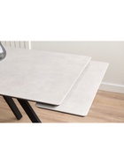 Стол кухонный керамический раздвижной «Вилли», 1400(2000)×800×750 мм, цвет светло-серый / черный  (артикул 10997867)  большой выбор товаров оптом и в розницу по низким ценам с доставкой