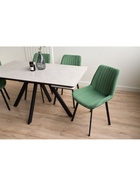 Стол кухонный керамический раздвижной «Вилли», 1400(2000)×800×750 мм, цвет светло-серый / черный  (артикул 10997867)  большой выбор товаров оптом и в розницу по низким ценам с доставкой