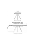 Стол кухонный керамический раздвижной «Вилли», 1400(2000)×800×750 мм, цвет светло-серый / черный  (артикул 10997867)  большой выбор товаров оптом и в розницу по низким ценам с доставкой