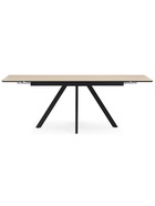 Стол кухонный керамический раздвижной «Вилли», 1400(2000)×800×750 мм, цвет бежевый / черный  (артикул 10997868)  большой выбор товаров оптом и в розницу по низким ценам с доставкой