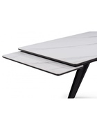 Стол кухонный керамический раздвижной «Вилли», 1400(2000)×800×750 мм, цвет белый мрамор / черный  (артикул 10997869)  большой выбор товаров оптом и в розницу по низким ценам с доставкой