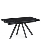 Стол кухонный керамический раздвижной «Вилли», 1400(2000)×800×750 мм, цвет черный мрамор / черный  (артикул 10997872)  большой выбор товаров оптом и в розницу по низким ценам с доставкой