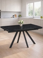 Стол кухонный керамический раздвижной «Вилли», 1400(2000)×800×750 мм, цвет черный мрамор / черный - Фото 8